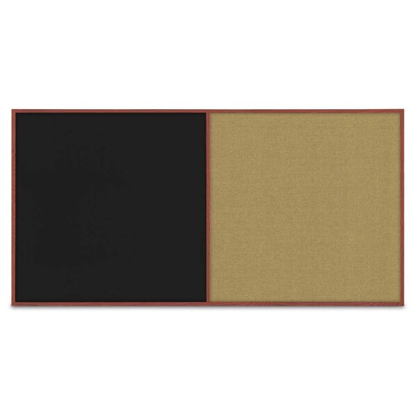 Enclosed Corkboard, 3 Door, 96"x48", 4" Fra, UV3413-BRONZE-RUBBER